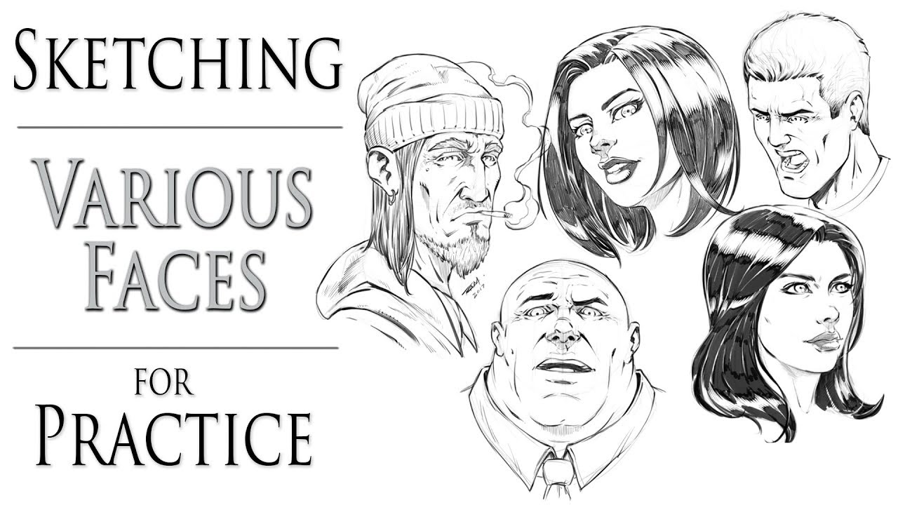 Sketching Various Faces at Different Angles