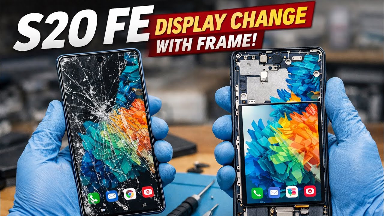 📲Samsung S20fe display change with frame- full guide | How to open samsung S20fe mobile