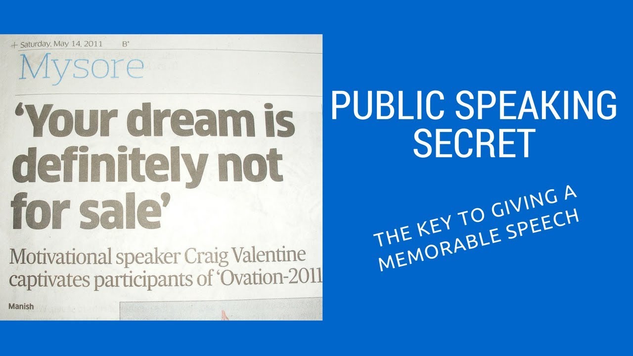 Public Speaking Secret: A Key to Giving a Memorable Speech