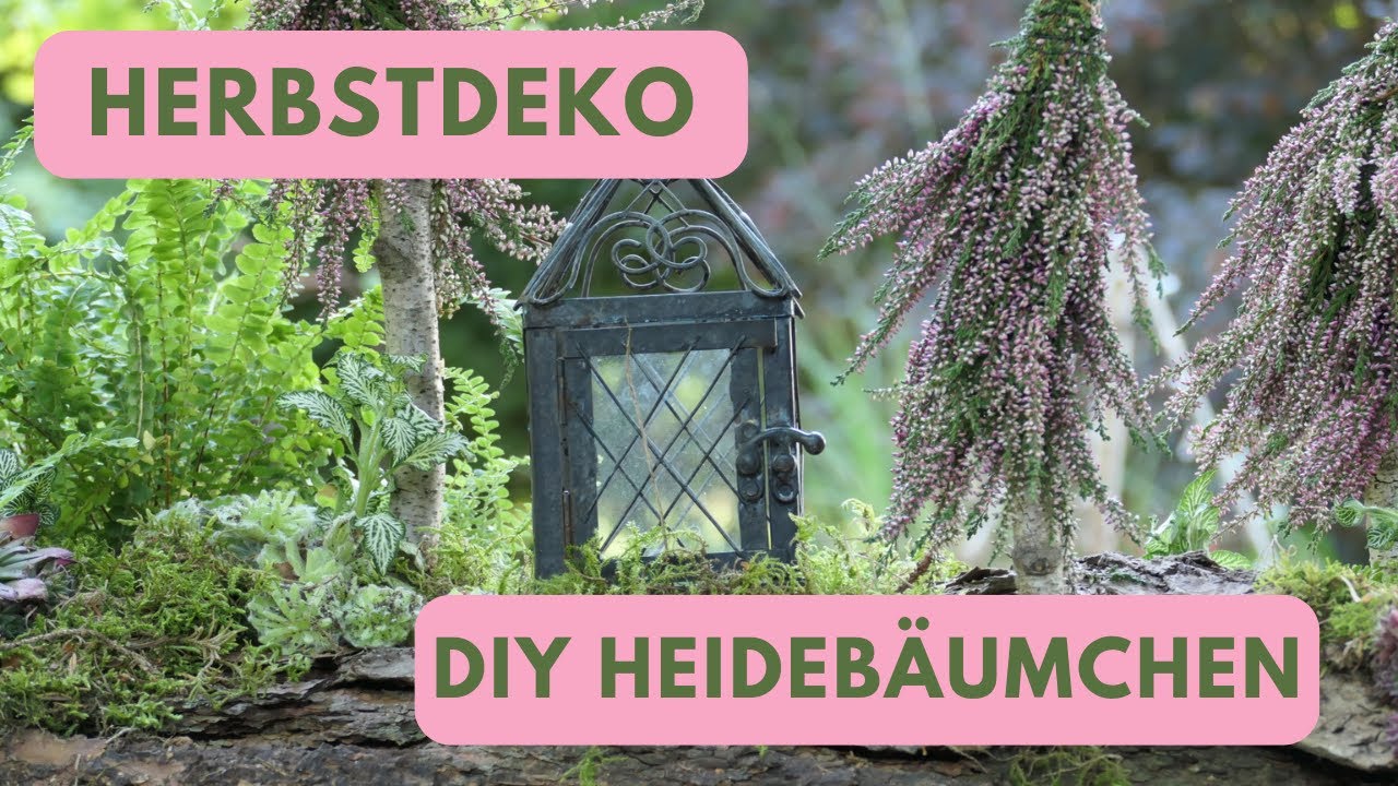 Waldstimmung auf der Baumrinde🌳Herbsteko mit DIY Heidebäumchen 🌿natürliche Dekoidee