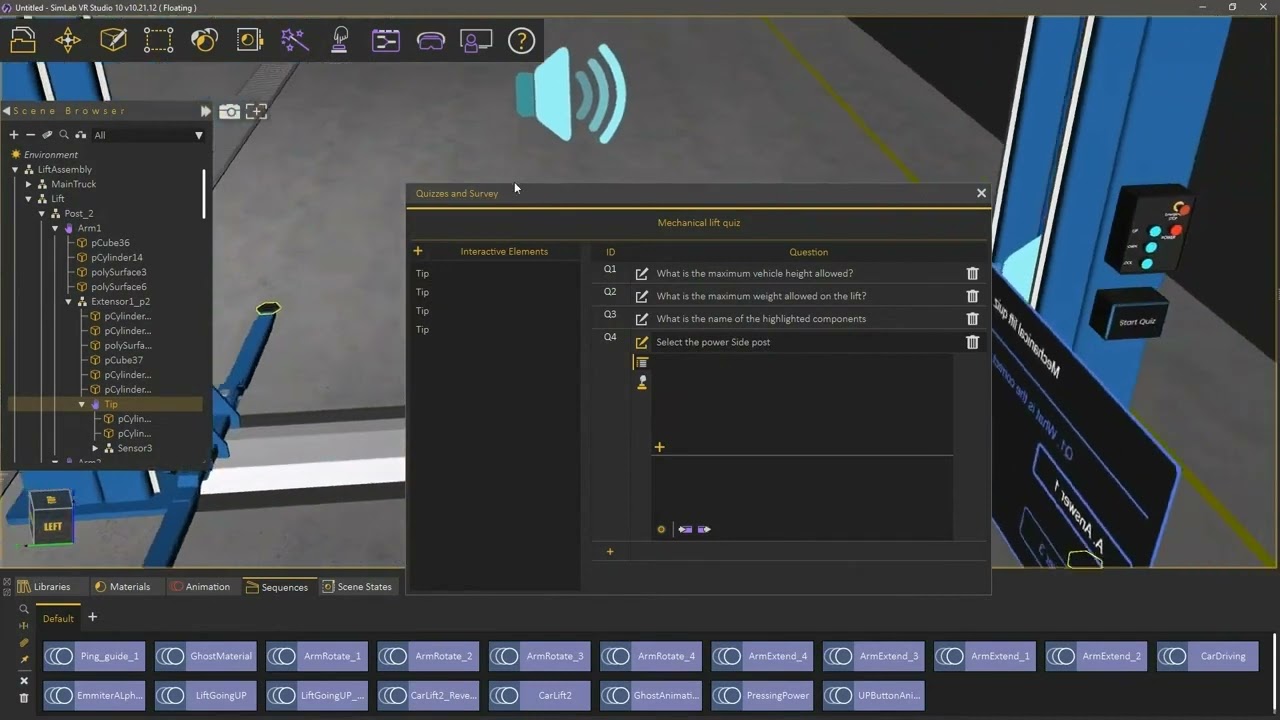 Create Quiz in SimLab VR Studio