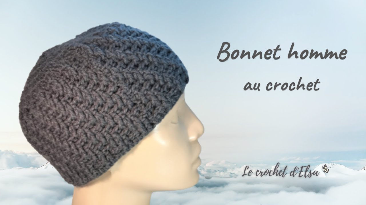 Bonnet homme au crochet