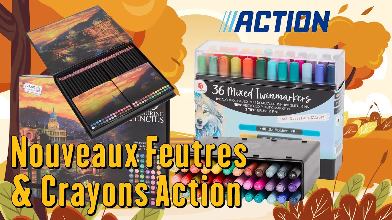Coloriage Adulte - Mes Nouveaux Crayons de Couleurs & Feutres de chez Action !