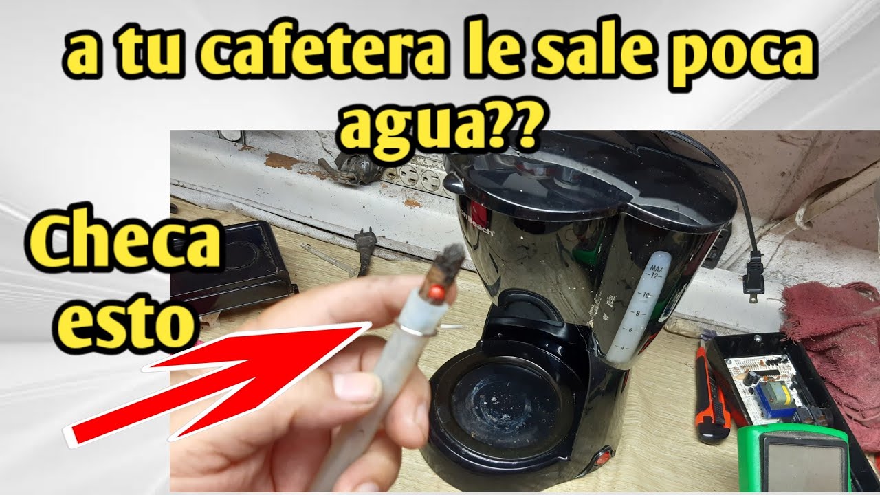 como arreglar una cafetera tapada ( sale poca agua )