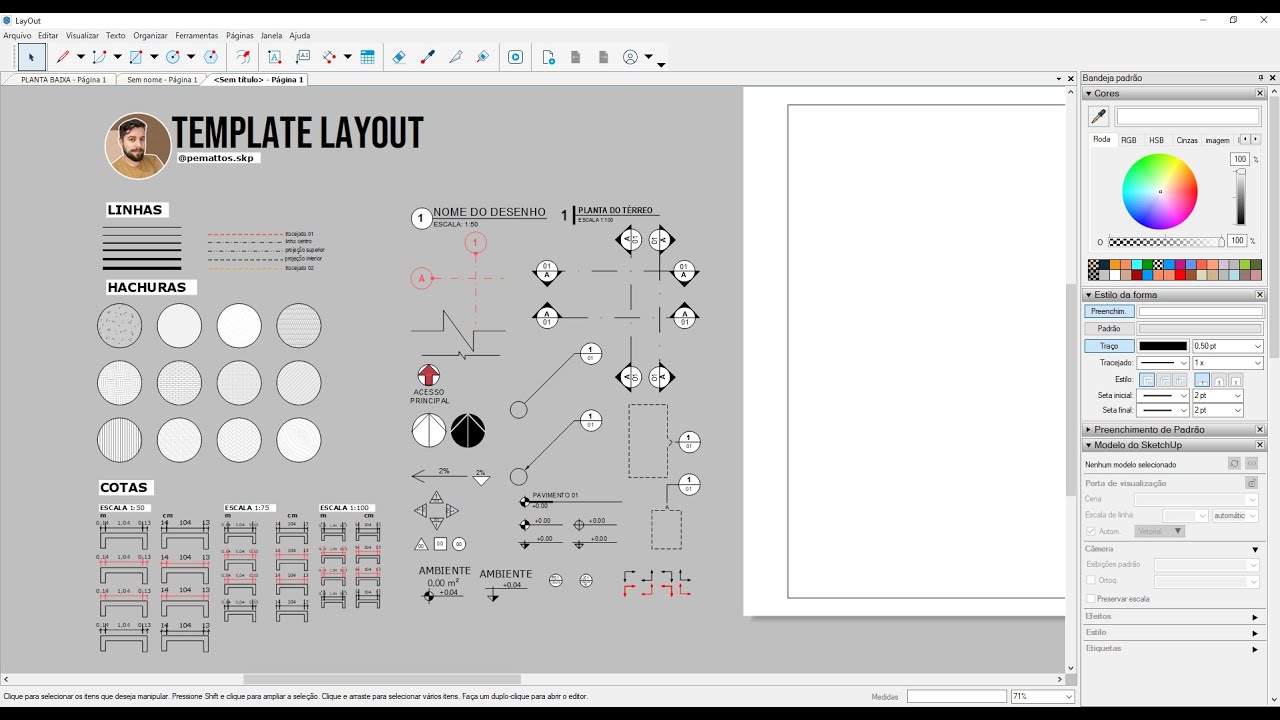 COMO CRIAR UM TEMPLATE PARA LAYOUT SKETCHUP