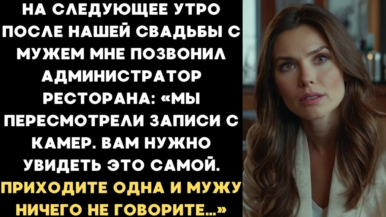 Мне позвонили из ресторана_ «Вам нужно посмотреть запись. Приезжайте одна и не говорите мужу»