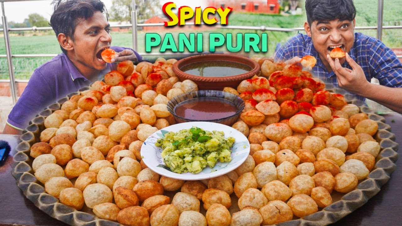 सबसे बड़ी Spicy Pani Puri Thali Eating Challenge | Spicy Pani Puri Challenge | Street Spicy Food