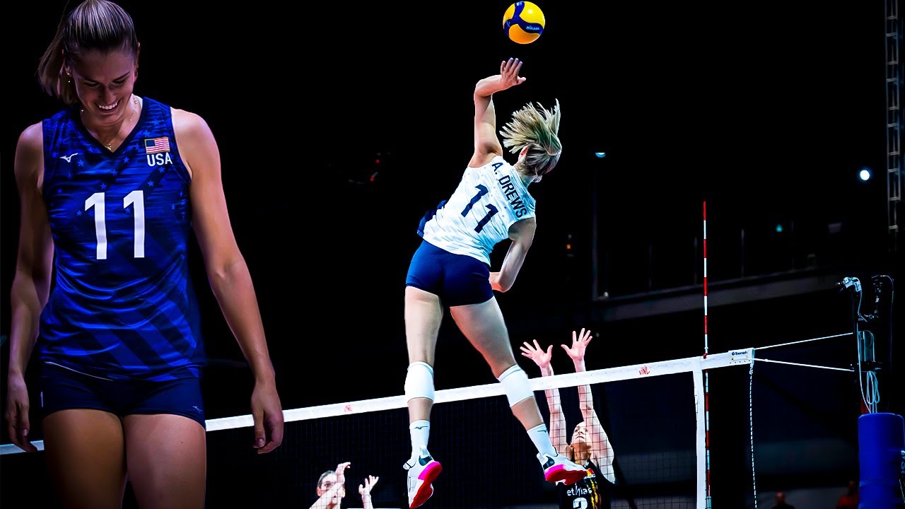 Legendary Left-Handed Spiker - Andrea Drews | Best of the VNL 2022 (HD)