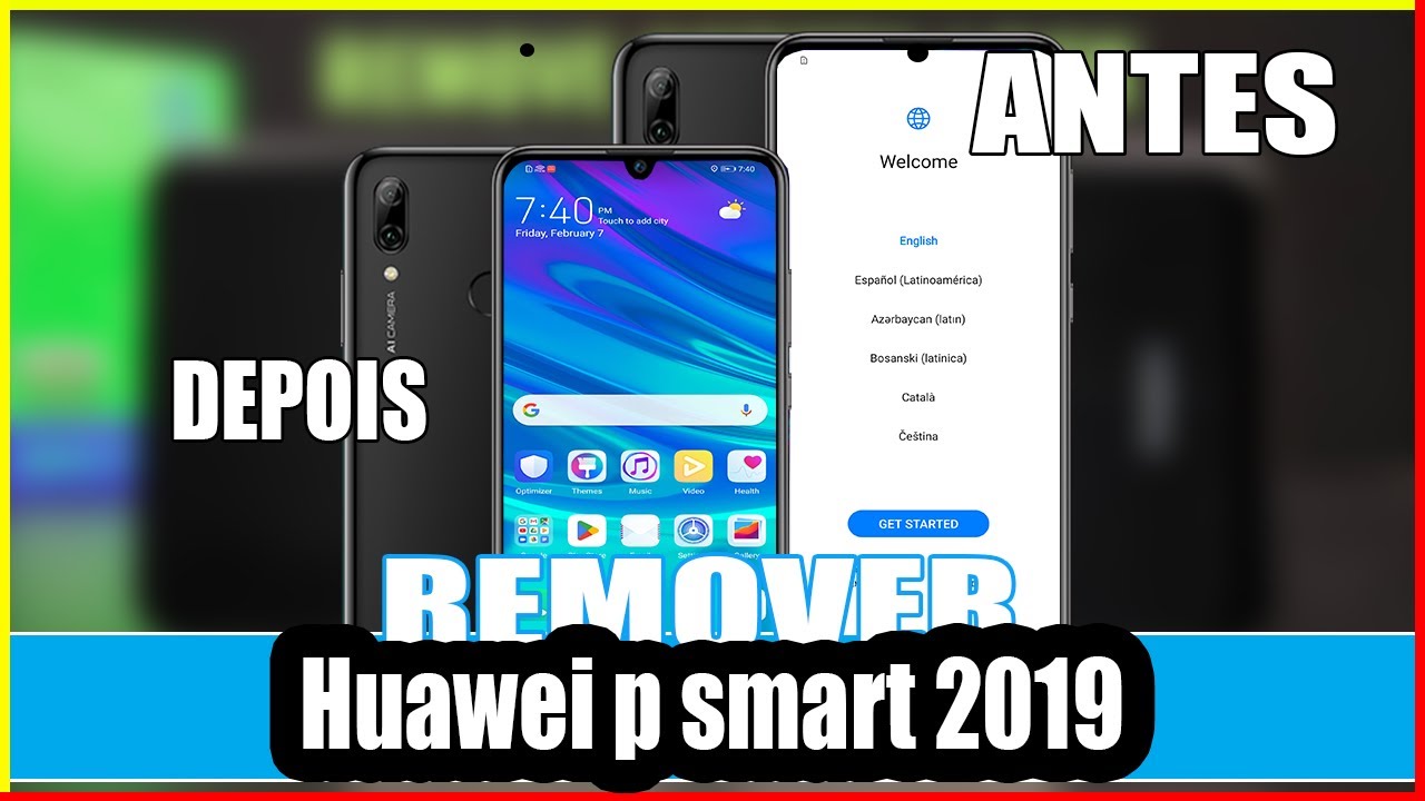 HUAWEI P SMART 2019 REMOVE CONTA GOOGLE FRPBYPASS REMOVE PIN
