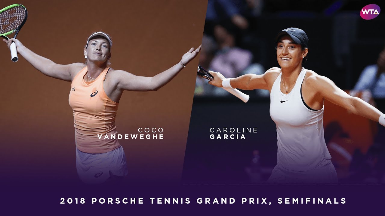 CoCo Vandeweghe vs. Caroline Garcia | Porsche Tennis Grand Prix Semifinals | WTA Highlights