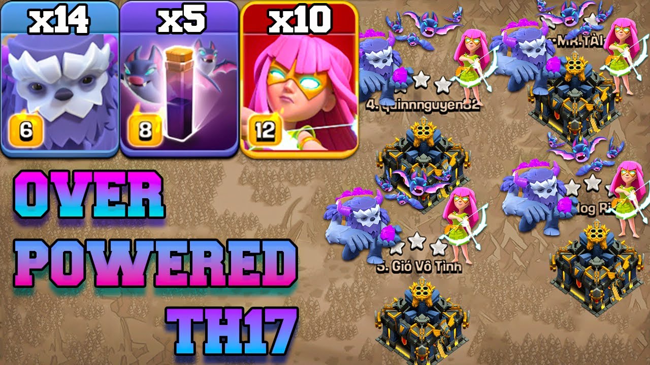 Yeti Super Archer Bat Spell Attack Strategy 2025 !! Best Th17 Attack Strategy 2025 Clash of Clans