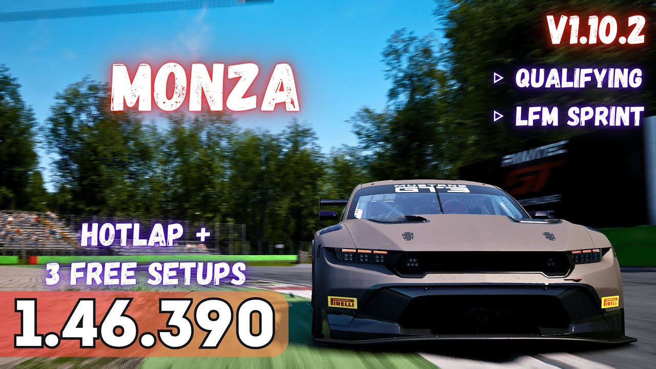 FORD MUSTANG GT3 | MONZA 1.46.3 | HOTLAP + FREE SETUP | ACC v1.10