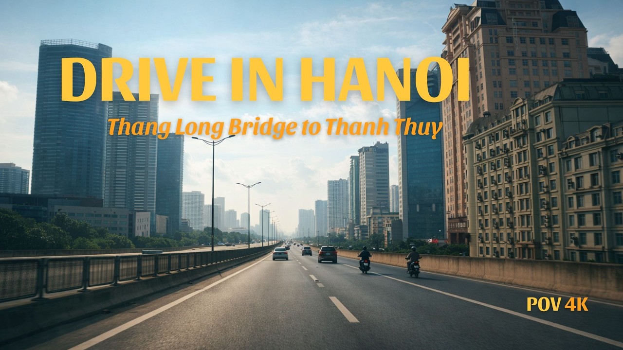Morning Drive in Hanoi | Thang Long Bridge to Thanh Thuy | POV 4K | Calm Energizing