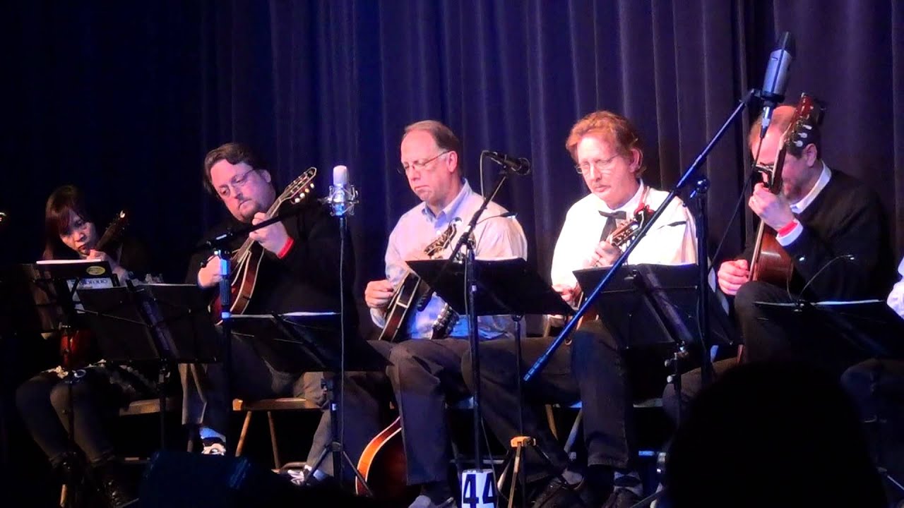 Mandolin group playing at the Austin Friends of Traditional Music Spring Festival 2012