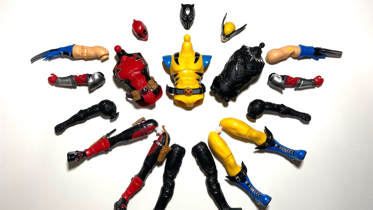 AVENGERS TOYS/ACTION FIGURES/DEADPOOL/WOLVERINE/BLACK PANTHER/ASSEMBLE TOYS