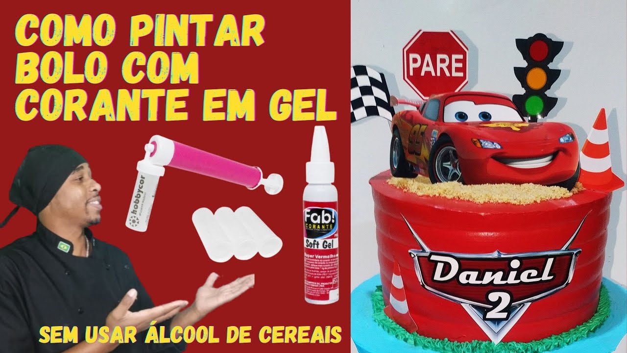 COMO PINTAR BOLO COM CORANTE EM GEL E SEM ÁLCOOL DE CEREAIS 🤯