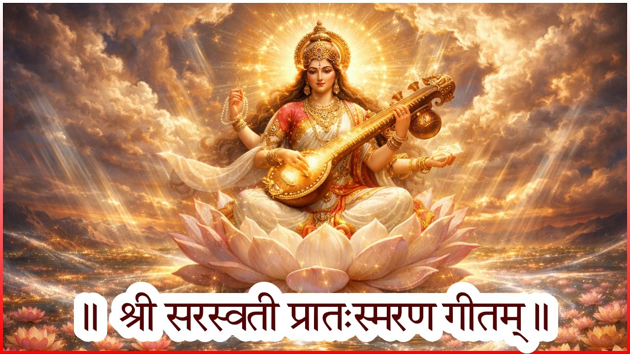 श्री सरस्वती प्रातःस्मरण गीतम् | Saraswati Pratah Smaranam | Morning Devotional | Knowledge & Wisdom