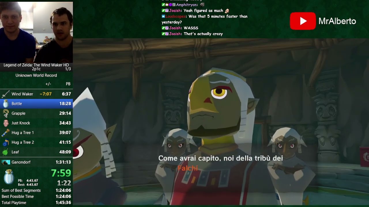 Wind Waker HD Any% 2 player 1 controller with Bruggles in 1:15:10 (Former World Record)