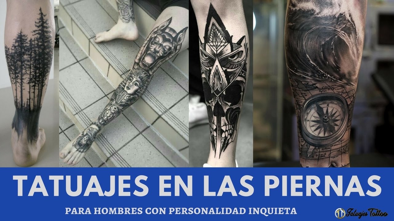Tatuaje En La Pierna Elegante Tatuajes Para Hombres Que Le Gusta La Aventura Y No Quedarse Quietos