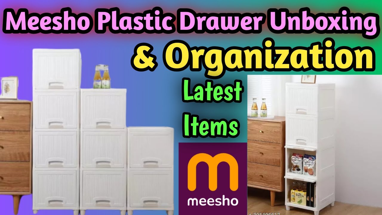 MEESHO Plastic Drawer Unboxing & Organization | Latest Items |MEESHO Drawer Unboxing With Organiser