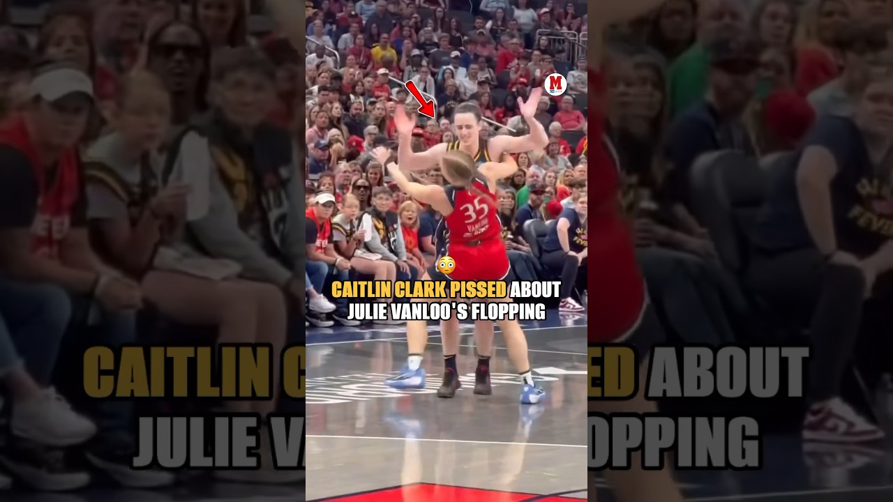 Rookie Caitlin Clark shows her toughness against Julie Vanloo 🔥 #wnba