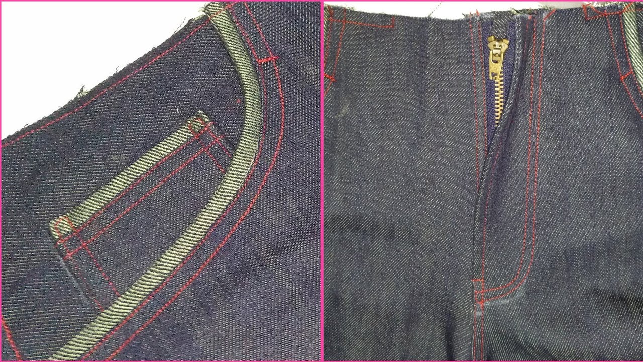 Sew a Jeans Zip Fly & Pocket | Jeans front pocket