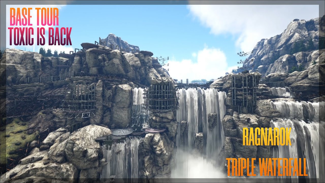 Ragnarok Triple Waterfall Base Tour | ARK Survival Evolved