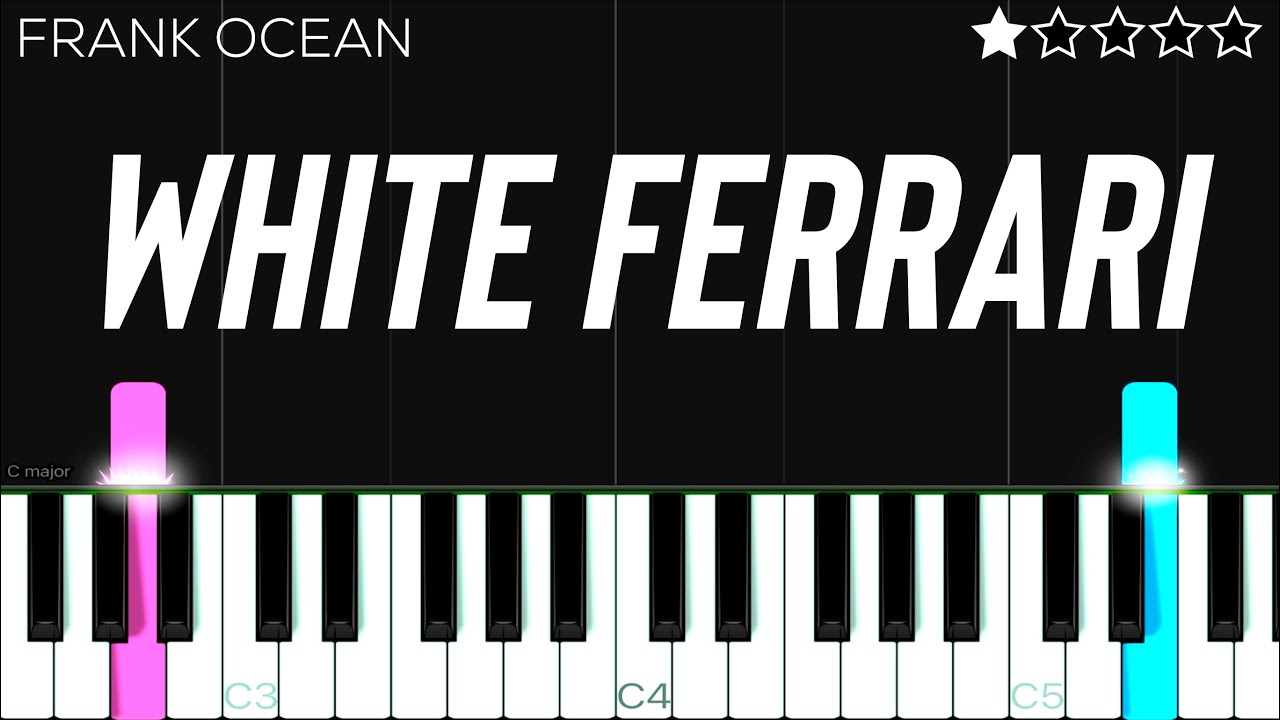 Frank Ocean - White Ferrari | EASY Piano Tutorial
