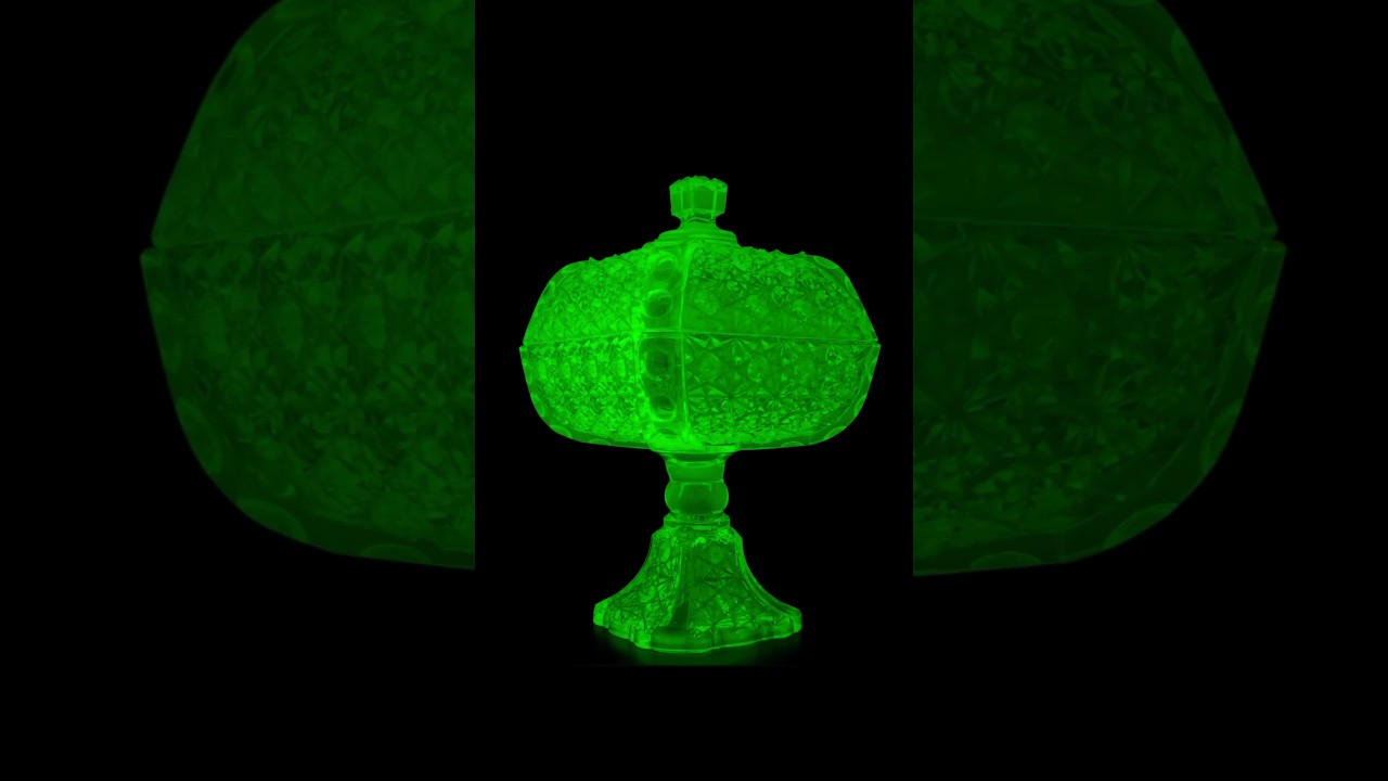 Adams & Co. Vaseline Glass Covered Compote - Collection Inspection