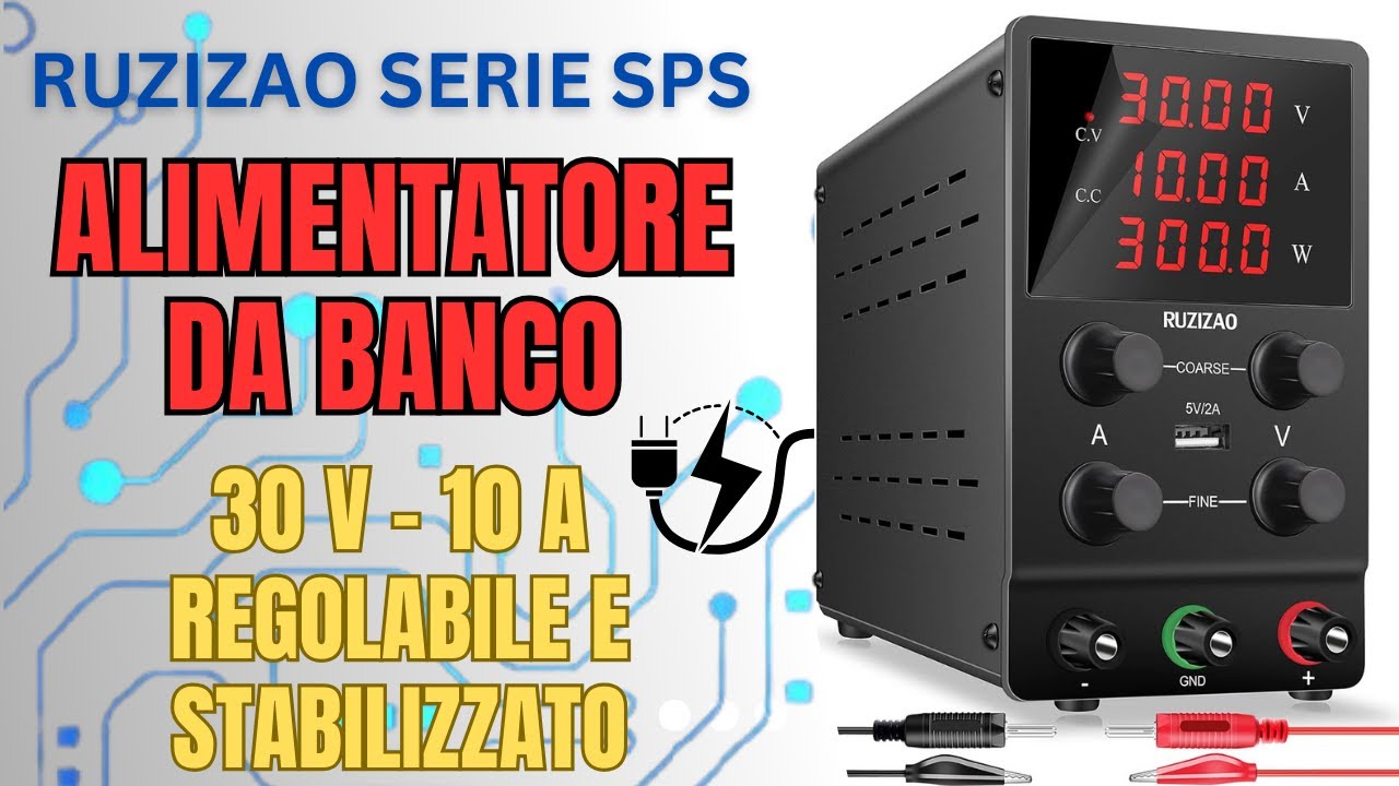 #180 - Alimentatore da banco 30 V - 10 A stabilizzato - RUZIZAO SPS3010