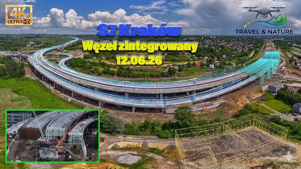 Budowa #S7 #Widoma #Krak&oacute;w Węzeł zintegrowany Mistrzejowice | 12 czerwca 2026
