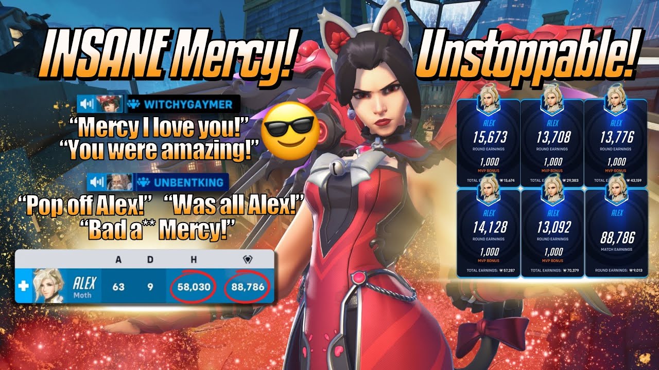 INSANE Mercy! Unstoppable! 😎 - Mercy Stadium Gameplay - Overwatch 2 (Season 19)