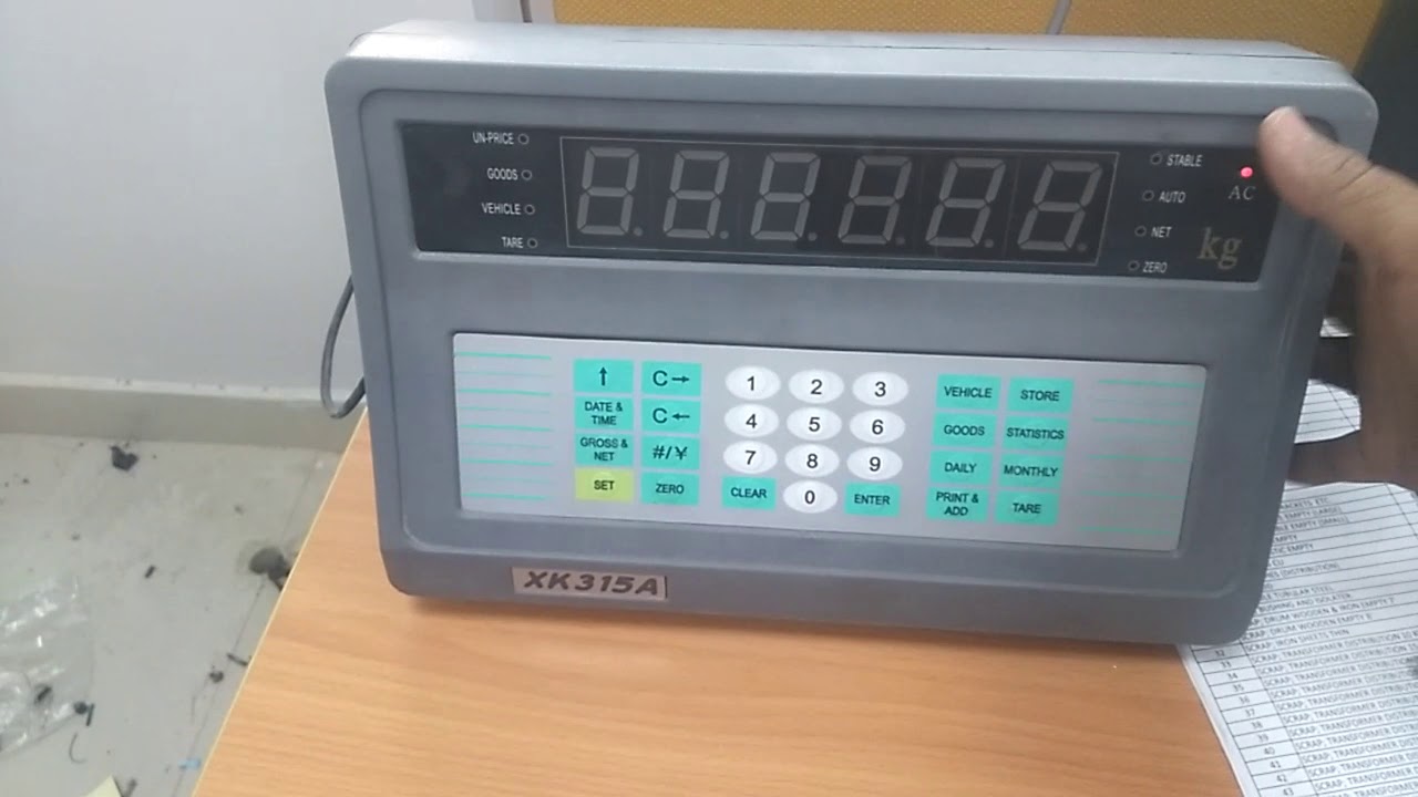 XK315A weighing indicator calibration