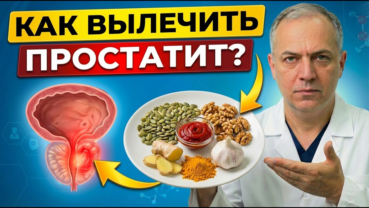 ЗАБУДЬТЕ О ПРОСТАТИТЕ! 5 мощных ПРОДУКТОВ для МУЖСКОГО ЗДОРОВЬЯ после 55