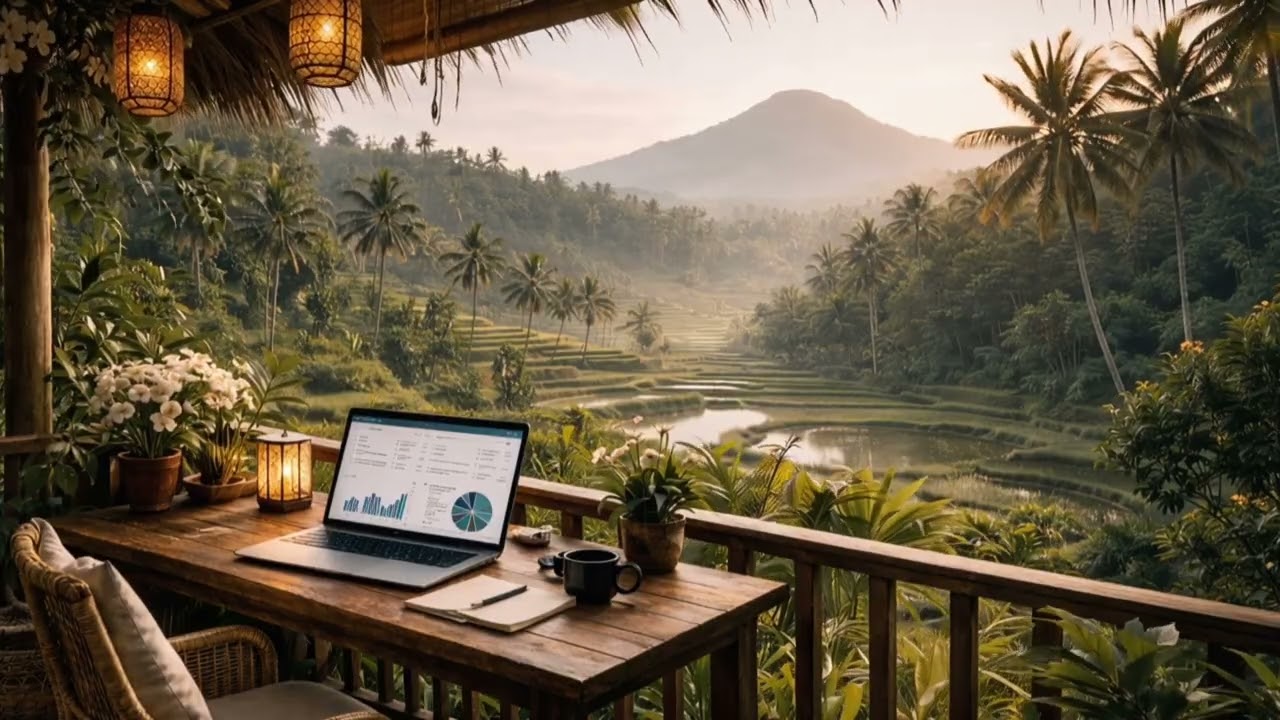 432 Hz Brain Synchronization 🌿 Bali Rice Terrace Deep Focus Music | Alpha Waves for Work & Study