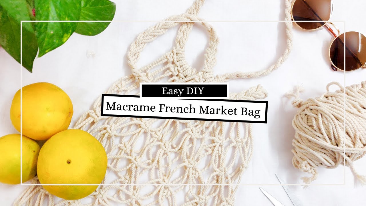 DIY EASY MACRAME BAG for beginners | French Market Bag | DIYwithPragya