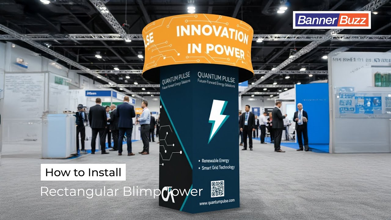 Установка прямоугольной башни для дирижабля | Настройка дисплея BannerBuzz