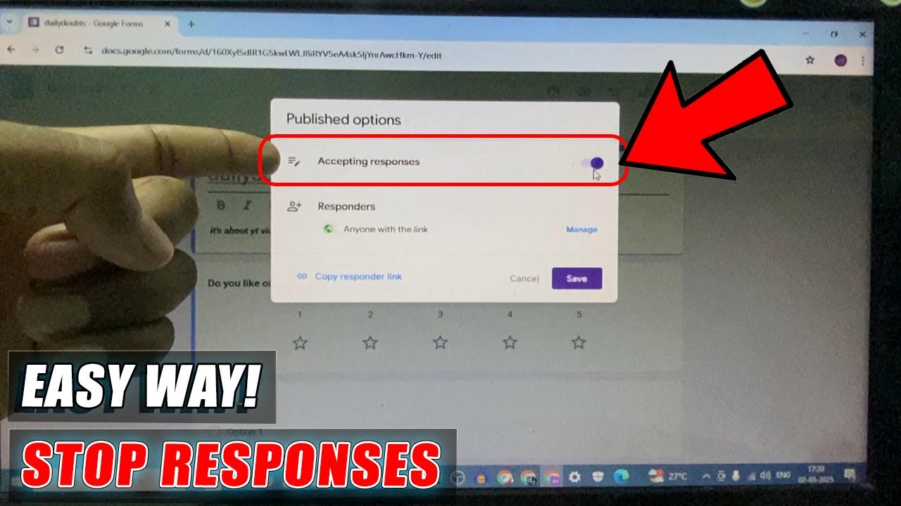 how to stop accepting responses google form (2025)