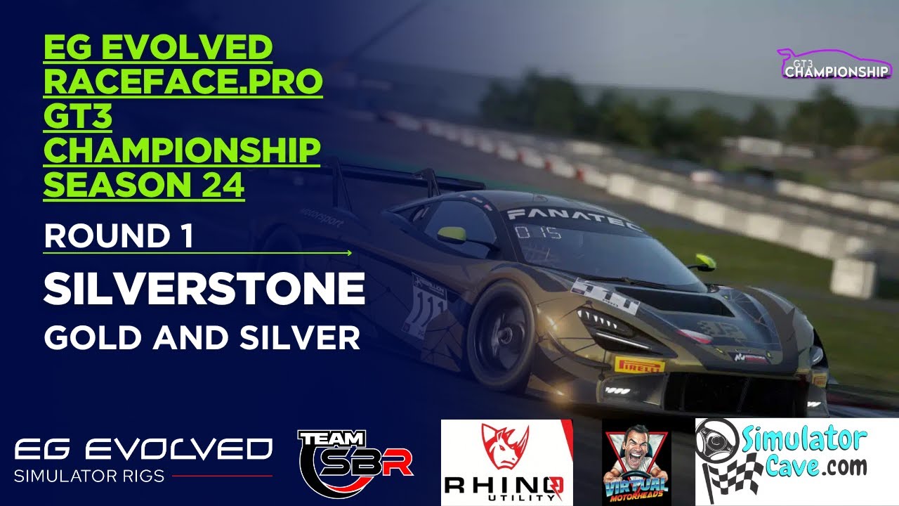 EG EVOLVED RACEFACE.PRO GT3 CHAMPIONSHIP S24 / ROUND 1 / Silverstone / Gold and Silver