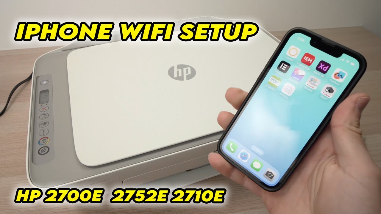 Connect iPhone to HP Deskjet 2700e 2752e 2710e Printer Over Wi-Fi  FULL SETUP