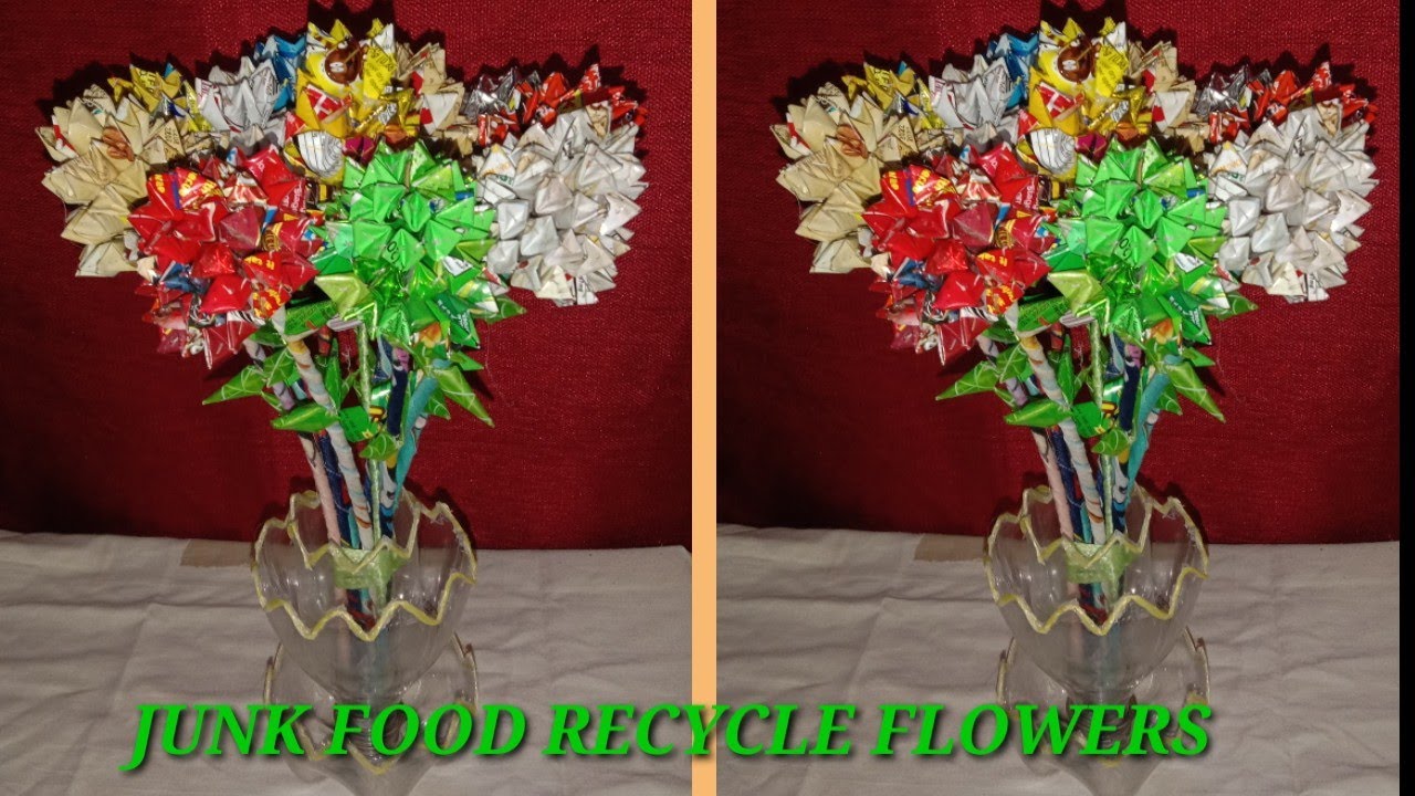 DIY JUNKFOOD RECYCLE FLOWERS