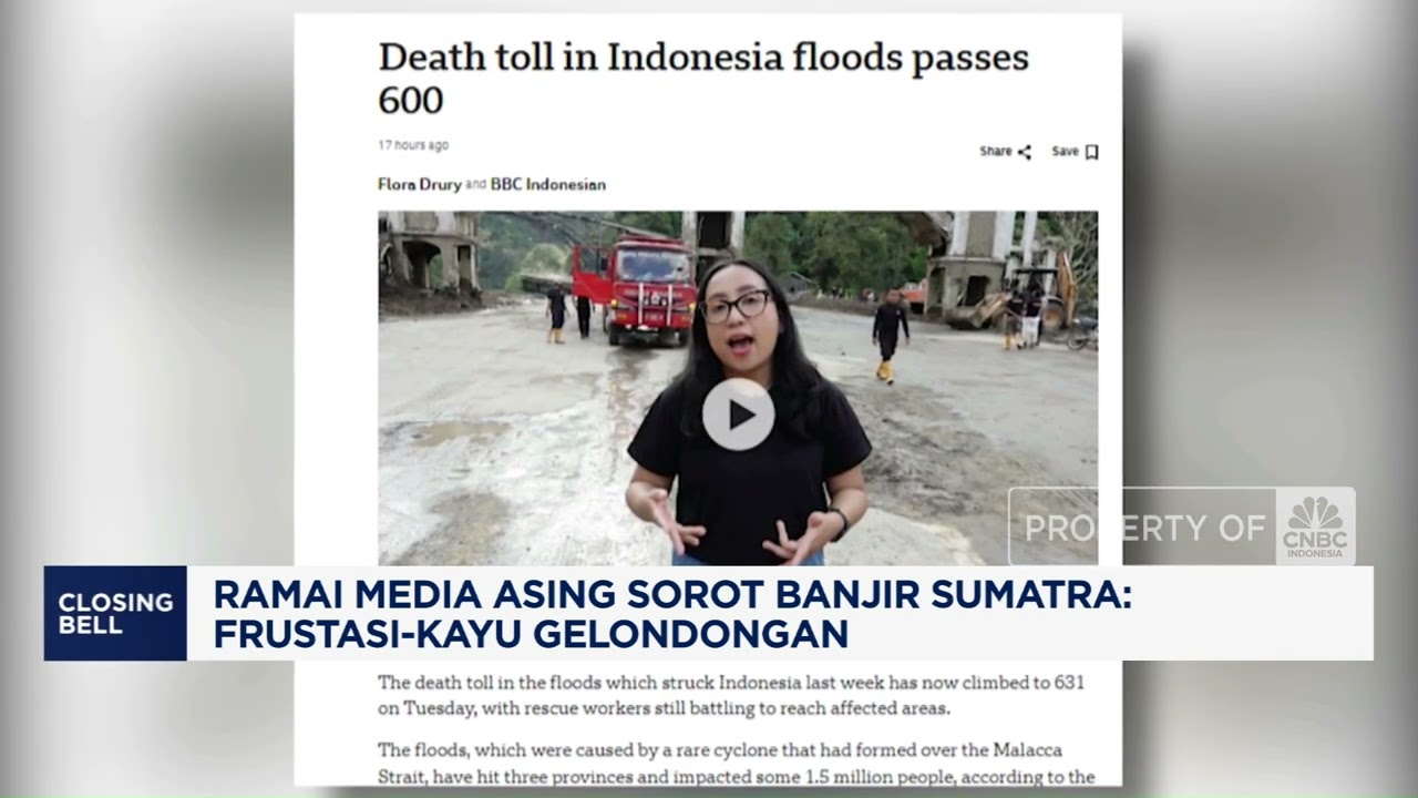 Ramai Media Asing Sorot Banjir Sumatra: Frustasi-Kayu Gelondongan