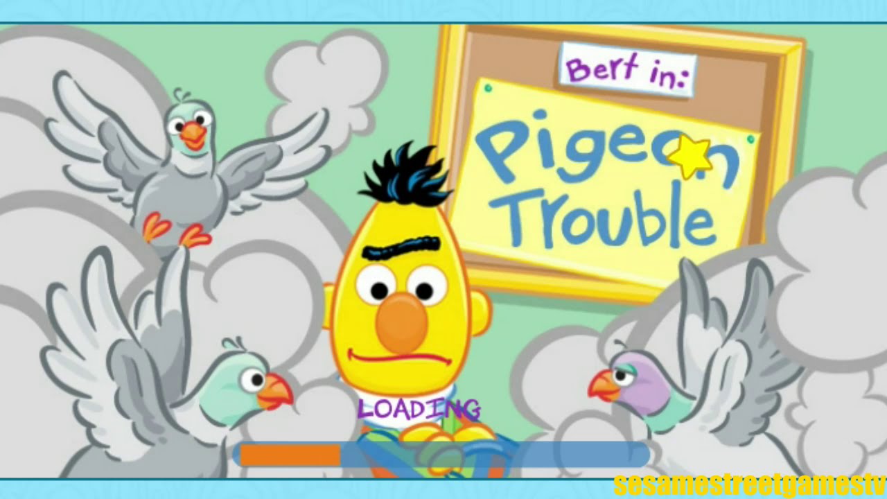 Sesame Street Bert in Pigeon Trouble House Organizing Game Online