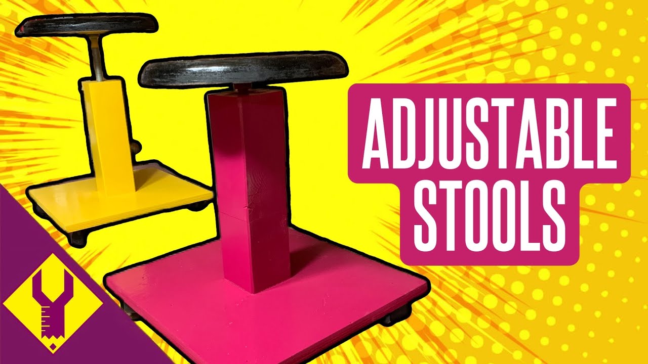 Cheap and easy ADJUSTABLE STOOLS