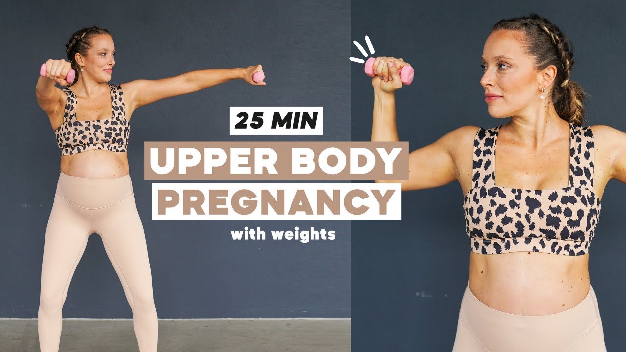 25 MIN Prenatal Upper Body Training / Save Pregnancy Exercises / with dumbbells / Oberkörper Workout