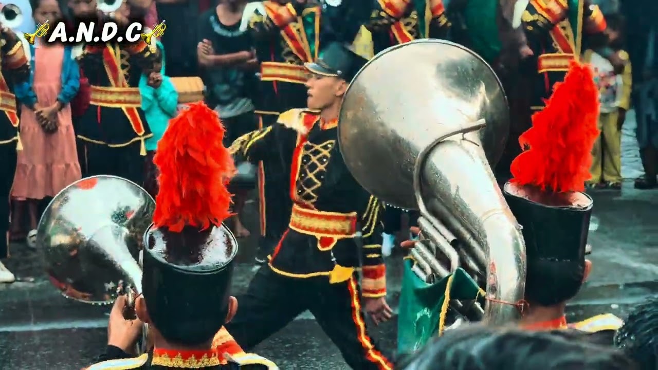 MESKIPUN HUJAN TAPI TETAP SEMANGAT,MARCHING BAND GP ANSOR AL MUHAJIRIN 