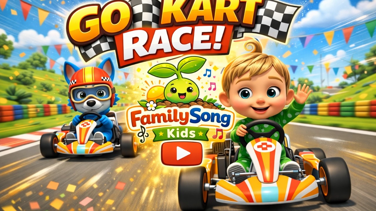 Animal Kart Racing 🐶🏎️ | Fun Racing Song For Kids