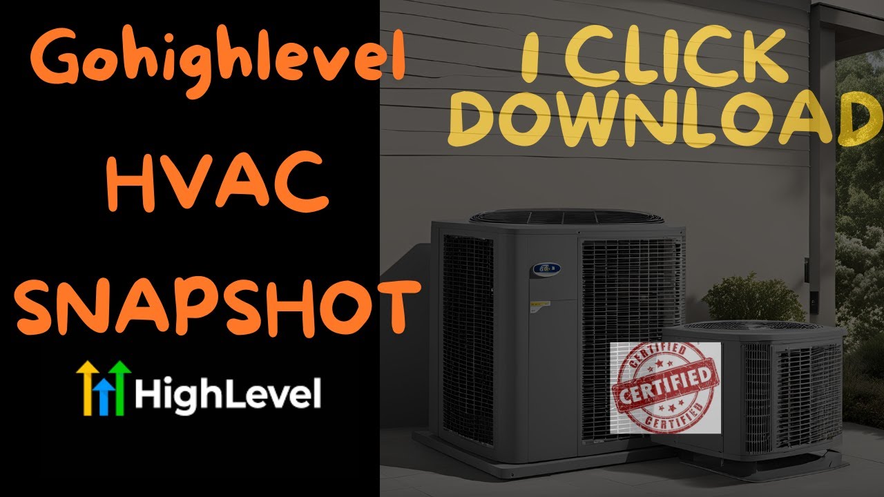 Gohighlevel HVAC Snapshot 2024-25. Entire workflow, website, funnels, etc done for you!