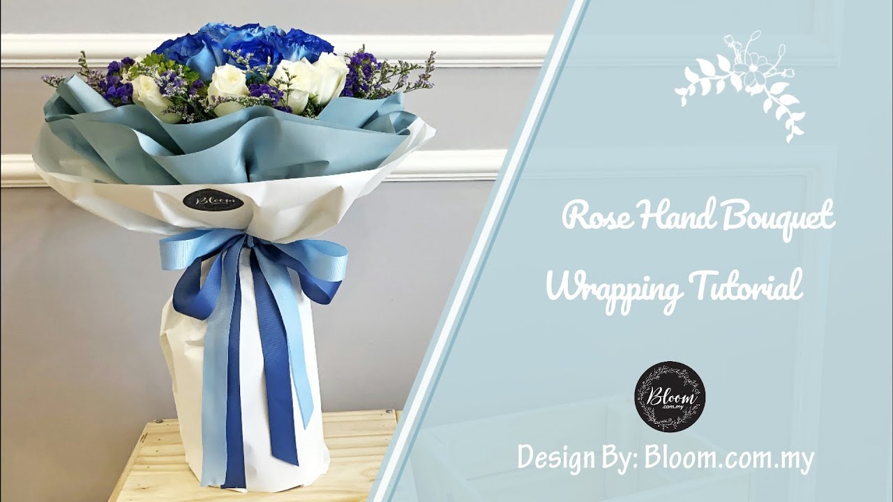Rose Hand Bouquet Wrapping Tutorial || Flower Bouquet Wrapping Idea & Techniques || 玫瑰花束包装 || 花藝教學