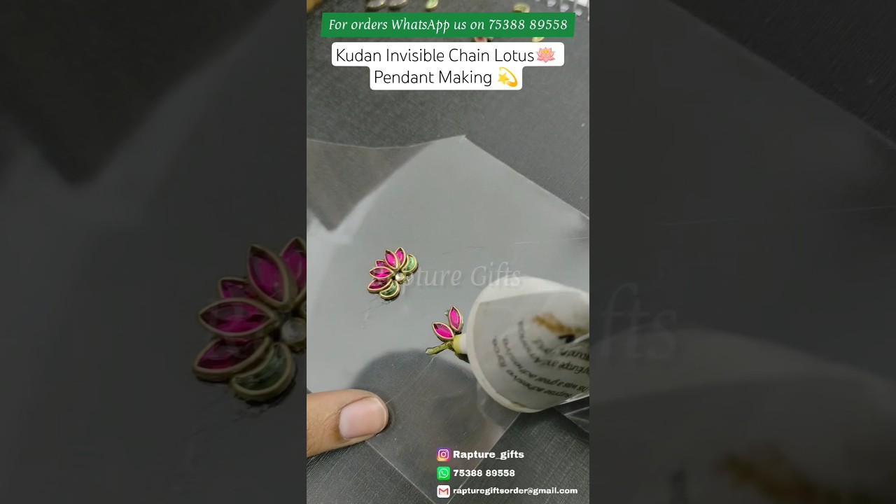 Diy invisible lotus 🪷 flower chain making at Home / Diy trending necklace pendant making💫